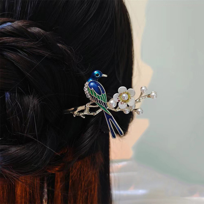 New Chinese Chopsticks Hair Sticks Forks Brids Flower Designs Pearl Hairpins Side Clips for Women Girls Hair Bun Maker Jewelry