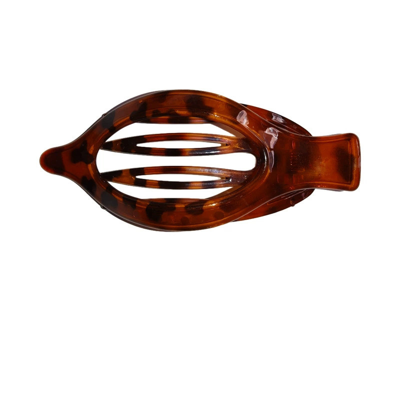 Large Leopard Print Hair Claw Clip Duckbill Clip Hair Clamps Grab Hollowed Oval Barrettes Abalone Hairpin Women Hair Accessories