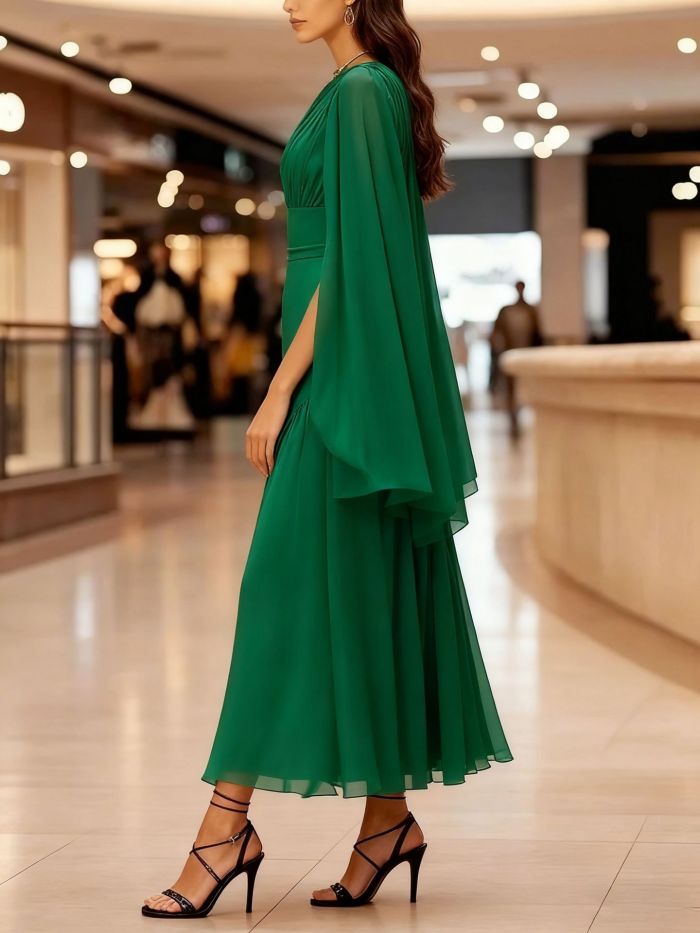New Women's Backless Long Dress Fashion Asymmetrical Shoulder Slim Fit Dress Solid Color Slim Fit Gown Robe Vestido Women Party