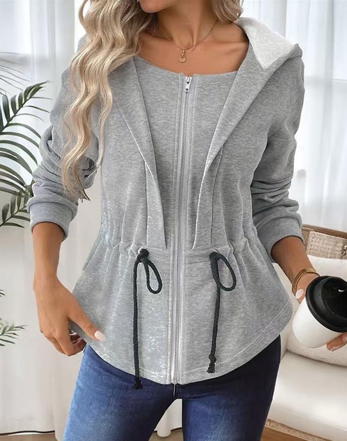 Autumn Winter Slim Hooded Zipper Sporty Cardigan Jackets ✨