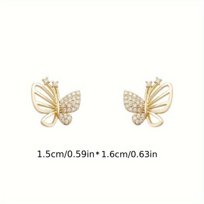 A Pair of Simple and Fashionable Butterfly-Shaped Earrings. Suitable for Daily Wear or Parties