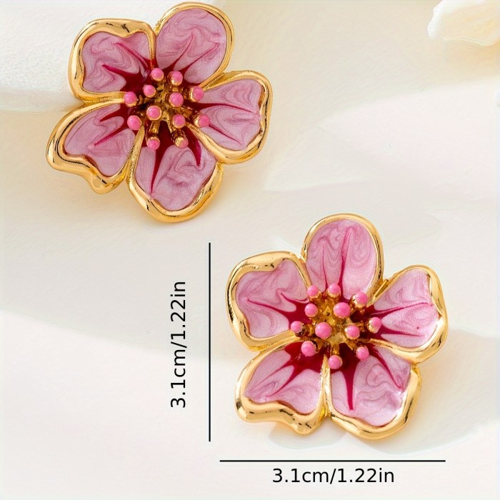Elegant Minimalist Flower Dangle Earrings ✨