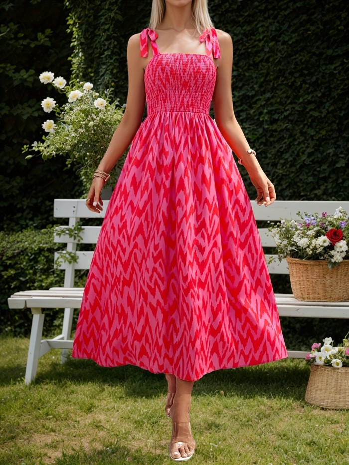 Summer Cinched Waist Pleated Slim Camisole Dress ✨