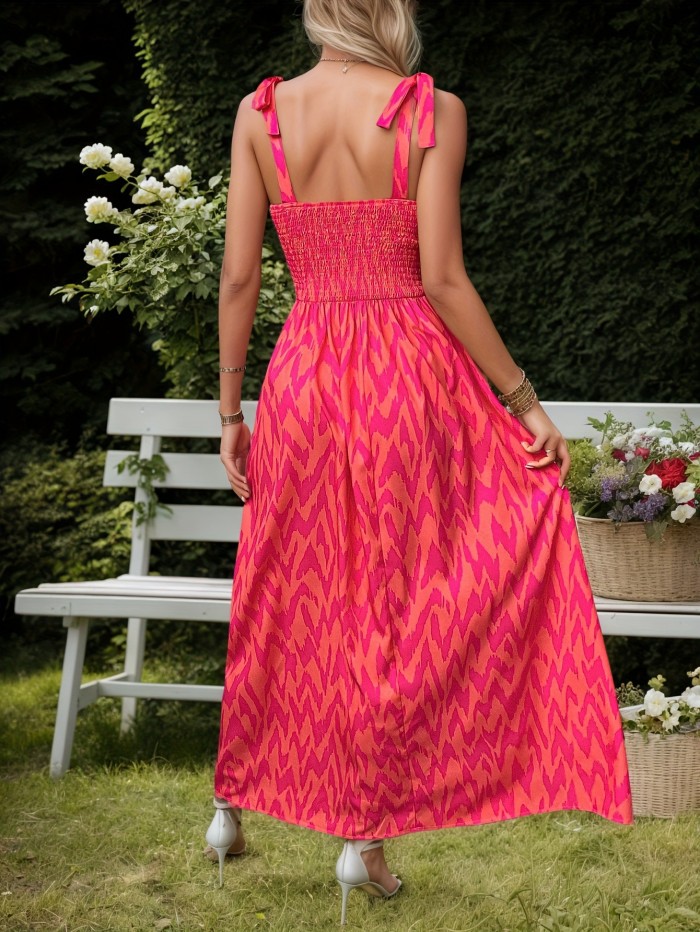 Summer Cinched Waist Pleated Slim Camisole Dress ✨