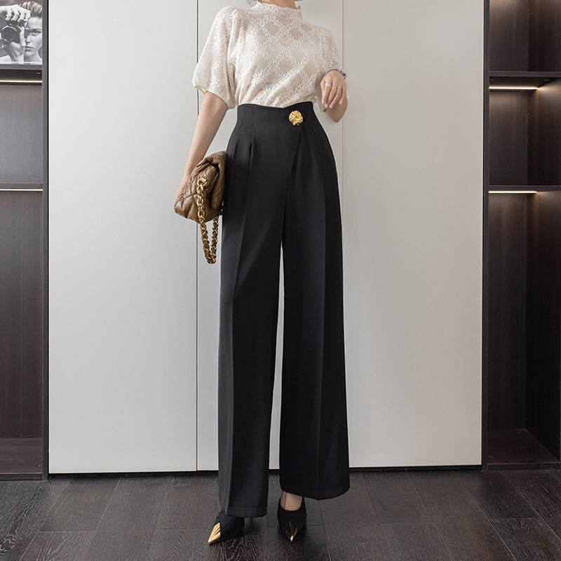 Chic Asymmetrical High Waist Wide Leg Pants ✨