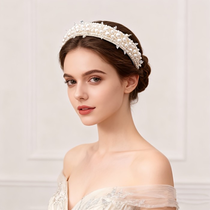 1pc Handmade Wide Headband Hair Accessory, Versatile Daily Casual Princess Hairband Fashion Hair Tie