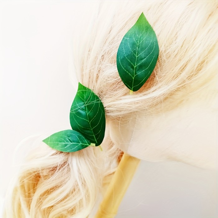 ✨Vintage Leaf Hairpin Set 6Pcs | Plastic Clips for Updos Braids Half-Up Styles