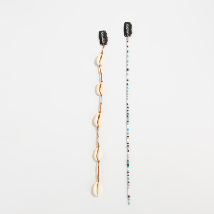 Bohemian Style Rice Bead Fringed Pendant Hair Chain | Handmade Beaded Women'S Hair Additions