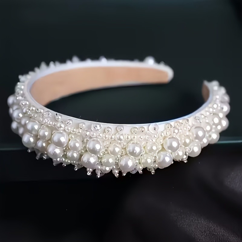 1pc Handmade Wide Headband Hair Accessory, Versatile Daily Casual Princess Hairband Fashion Hair Tie