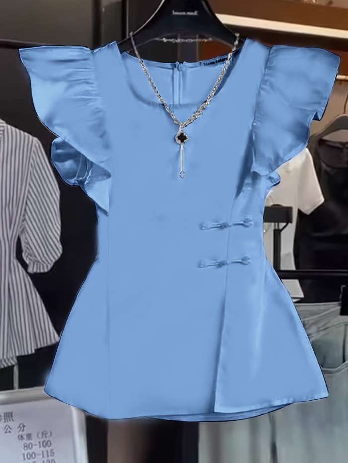High-End Floral Bubble Sleeve Blouse | Women’s Vintage Semi-Sheer Spring Autumn Top