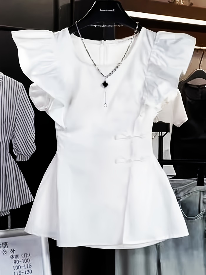 High-End Floral Bubble Sleeve Blouse | Women’s Vintage Semi-Sheer Spring Autumn Top