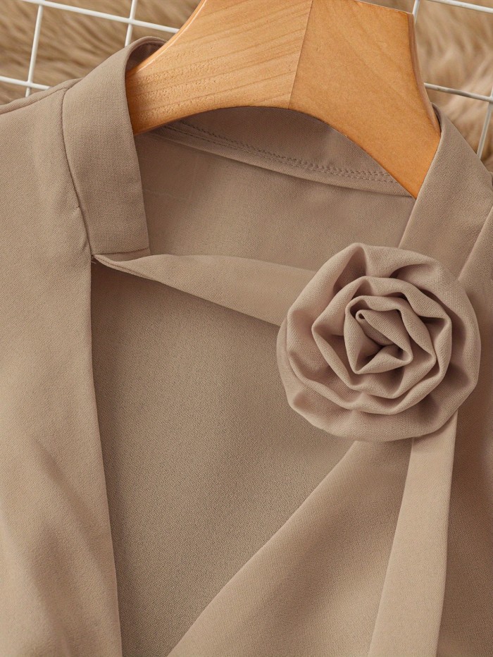 Women'S Stylish Shirt with Floral Ant Fabric