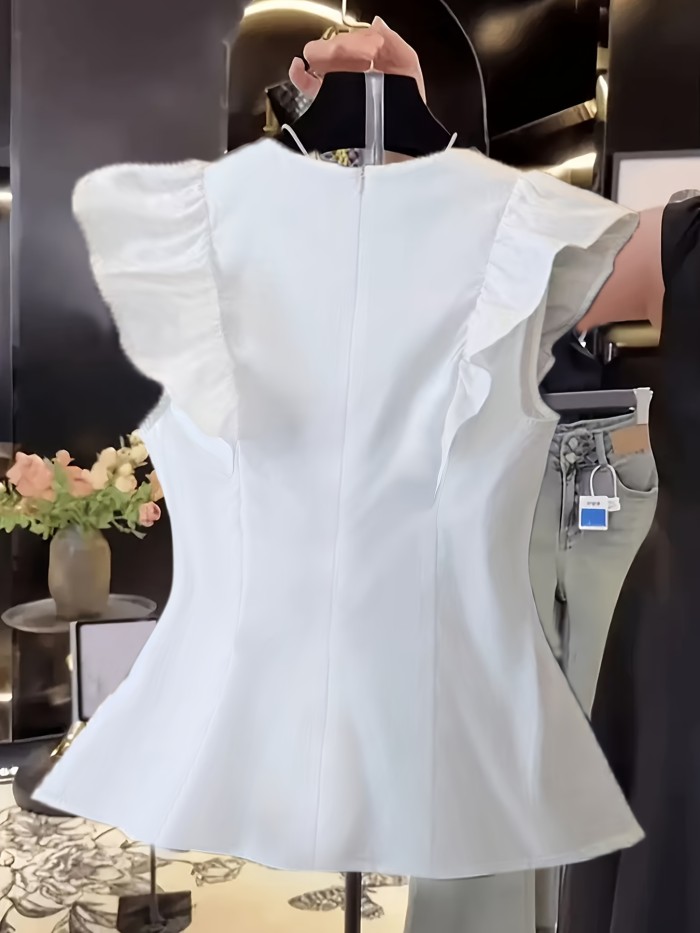High-End Floral Bubble Sleeve Blouse | Women’s Vintage Semi-Sheer Spring Autumn Top