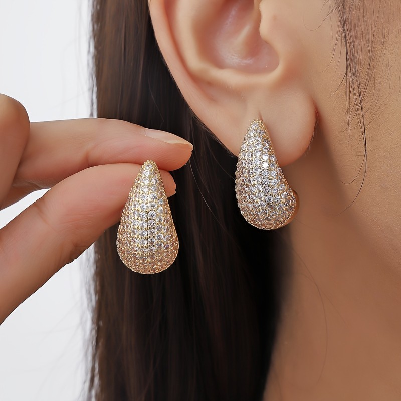 ✨Teardrop Synthetic Zircon Studs | Light Luxury Women’s Date Graduation Gift Earrings
