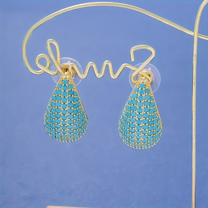 ✨Teardrop Synthetic Zircon Studs | Light Luxury Women’s Date Graduation Gift Earrings
