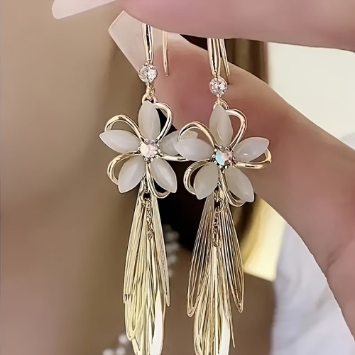 ✨Women’s Elegant Alloy Tassel Drop Earrings | Stainless Steel Studs All-Season Daily Fashion Jewelry