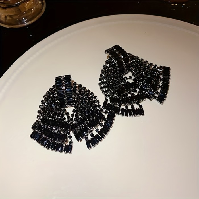 🎀Women’s Statement Bow Tassel Earrings | Luxe Cascading Chain Drop Hoops Party Wedding Casual Jewelry