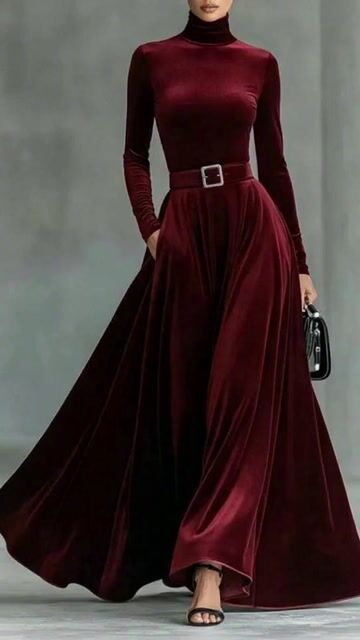 High neck long sleeve base dress