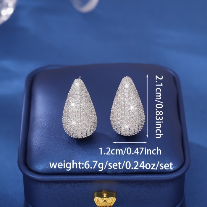 ✨Teardrop Synthetic Zircon Studs | Light Luxury Women’s Date Graduation Gift Earrings