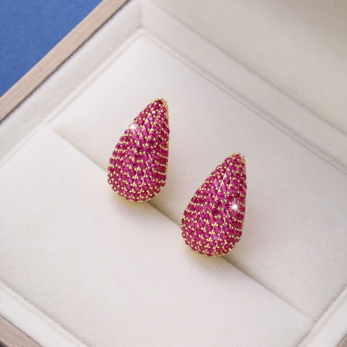 ✨Teardrop Synthetic Zircon Studs | Light Luxury Women’s Date Graduation Gift Earrings