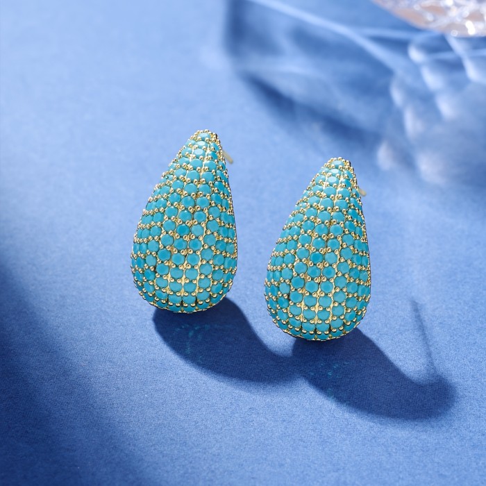 ✨Teardrop Synthetic Zircon Studs | Light Luxury Women’s Date Graduation Gift Earrings