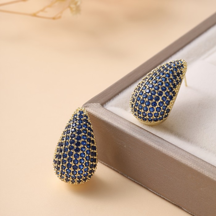 ✨Teardrop Synthetic Zircon Studs | Light Luxury Women’s Date Graduation Gift Earrings
