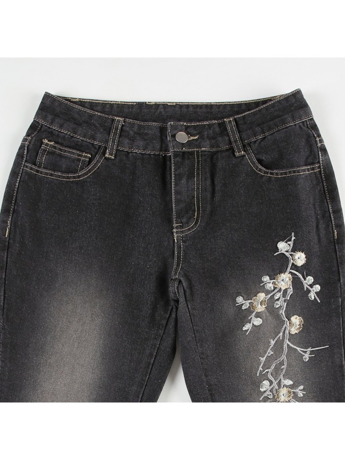 ✨High Waist Lift Stretch Wide Leg Jeans | Draped Straight Cut