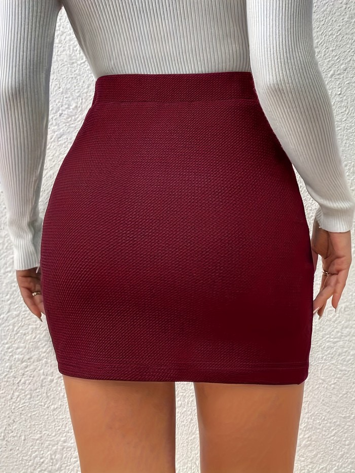 New Women's Fashion Solid Color Skirt