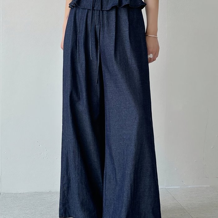 Women’s Elegant Wide-Leg  Jeans