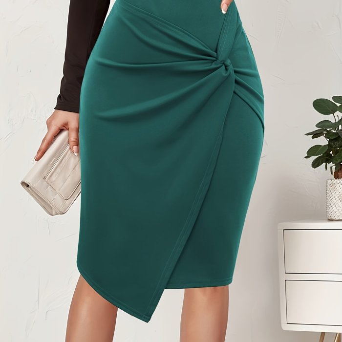 ✨High Waist Stretch Pencil Skirt | Hip-Enhancing Midi Office Chic