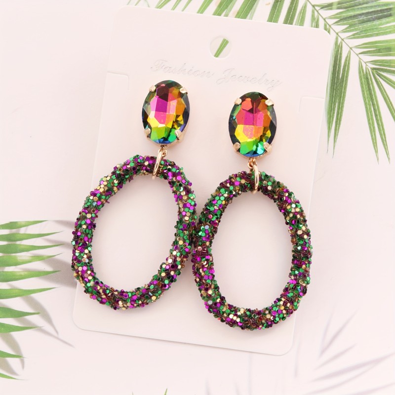 ✨Bohemian Oval Sequin Drop Earrings | Lightweight Elegant Party Everyday Jewelry
