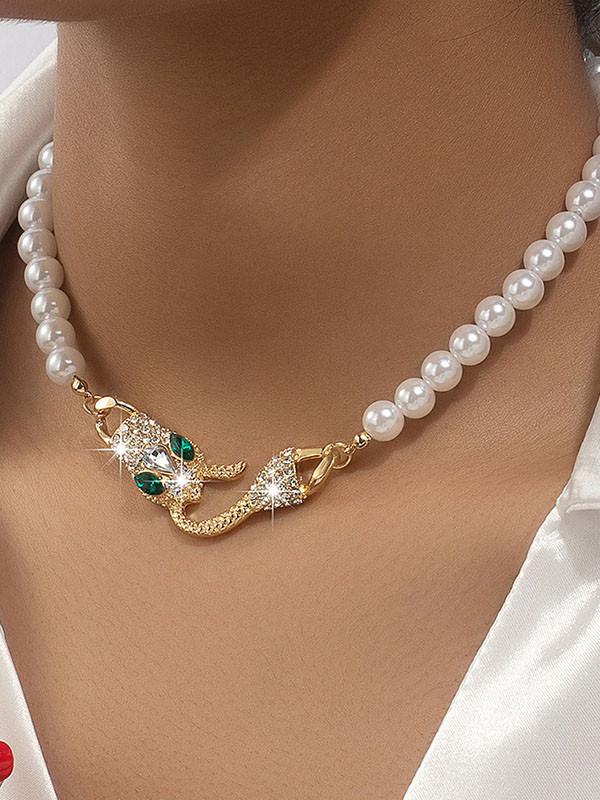 Snake Shape Beaded Necklaces Accessories Dainty Necklace