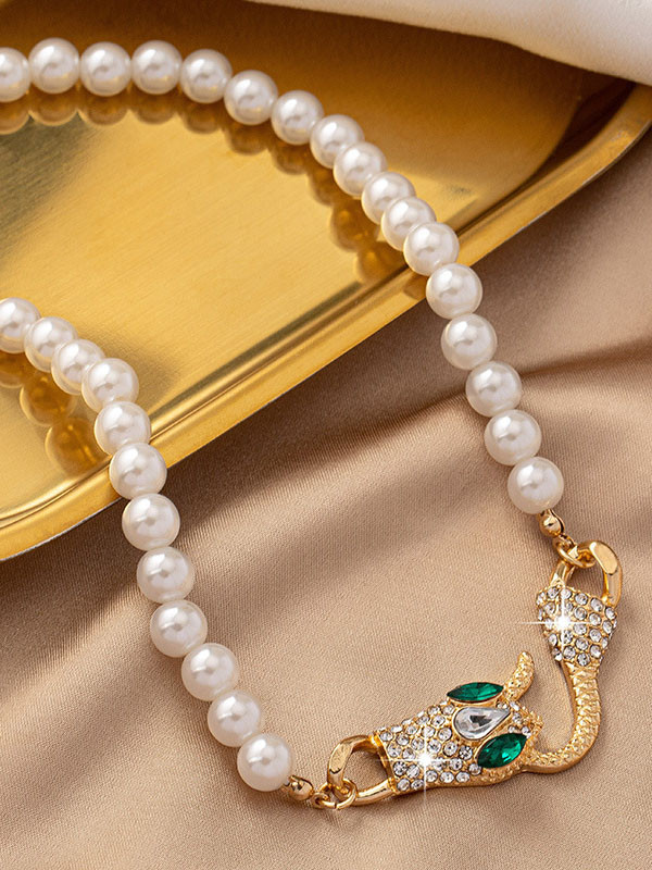 Snake Shape Beaded Necklaces Accessories Dainty Necklace
