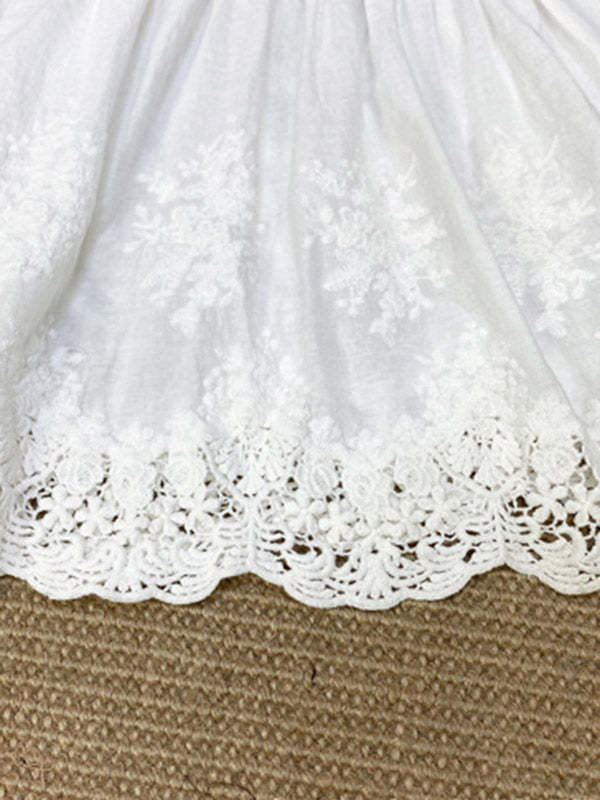 Vintage Loose Embroidered High Waisted Wide Leg Flared Pants