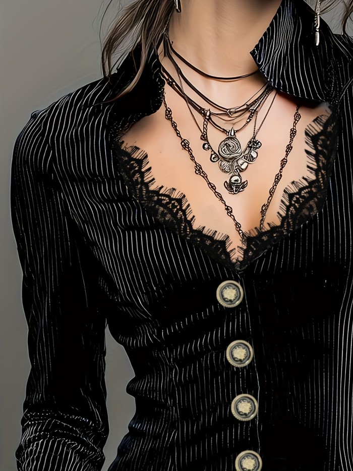 Vintage Elegant Velvet Shirt with a V-Neck And Bell Sleeves for Spring And Autumn