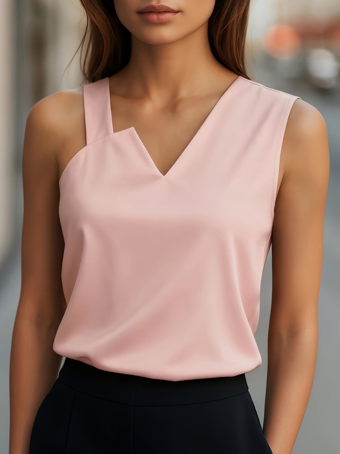 Women's Asymmetrical Spaghetti Strap Tank Top