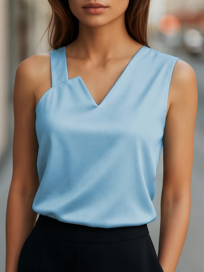 Women's Asymmetrical Spaghetti Strap Tank Top