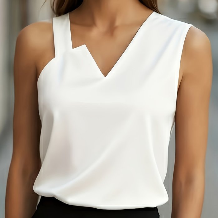 Women's Asymmetrical Spaghetti Strap Tank Top