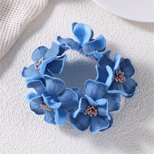 A Vintage And Sweet Flower Hair Tie Suitable for Women And to Style Ponytails Or Buns