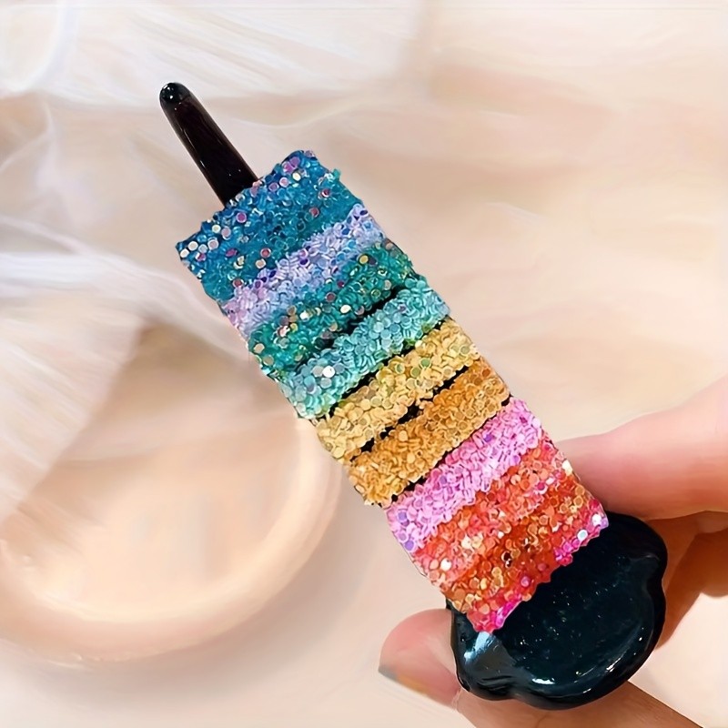 🌈 Cute Korean Style Rainbow Candy Hair Claw – Sweet Hair Accessory for Buns & Ponytails