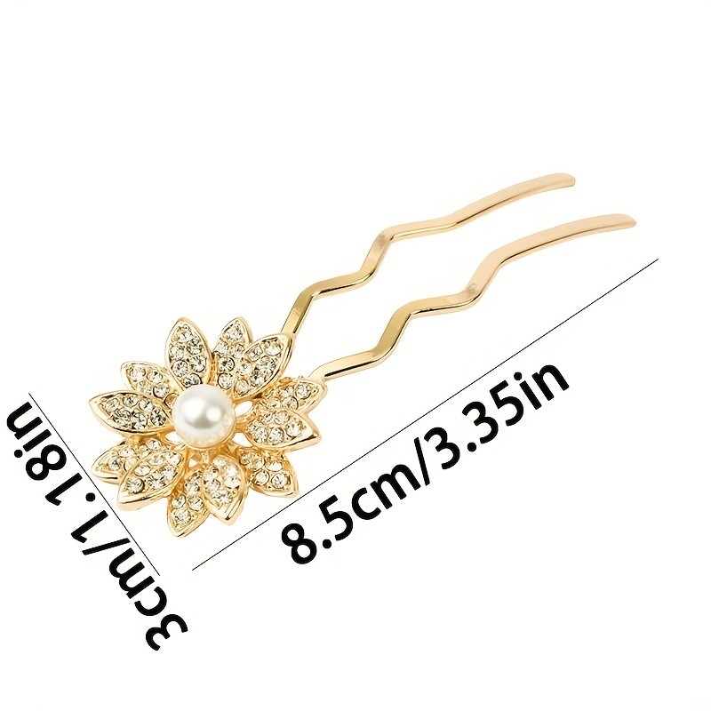 ☀️ Elegant Chinese-Inspired Rhinestone Sunflower Hair Clip – Golden Floral Korean-Japanese Style Hair Accessory