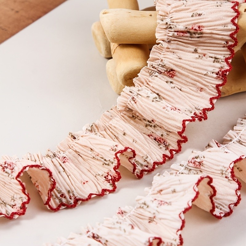 🌸 Floral Chiffon Lace Trim