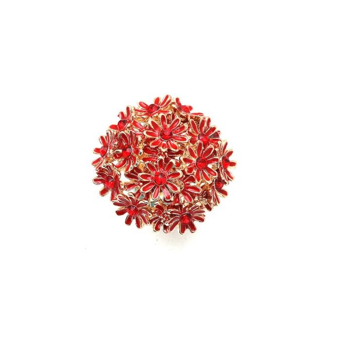 💍 Korean Vintage Flower Open Ring