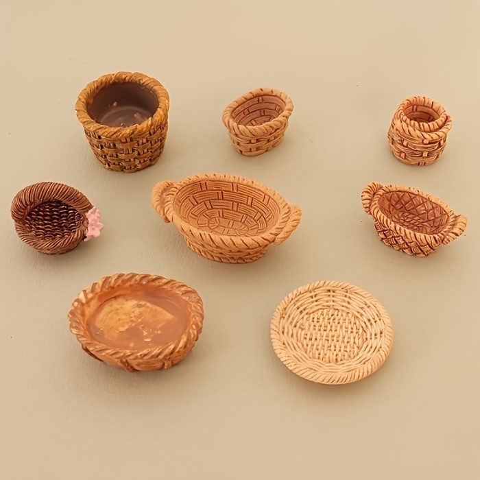 🧺 Mini Resin Bread Storage Baskets