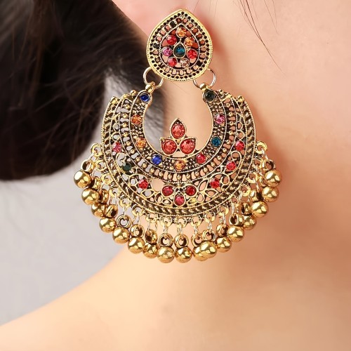 🌈 Bohemian Indian Colorful Tassel Statement Earrings - Ramadan & Vacation Party Jewelry
