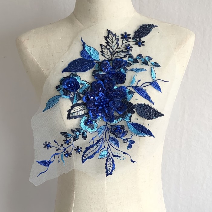 🪡 3D Mesh Embroidered Lace Flower Patch