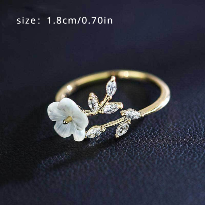 💍 Creative Flower Leaf Ring - Trendy Party Jewelry for Women - Perfect Holiday Gift