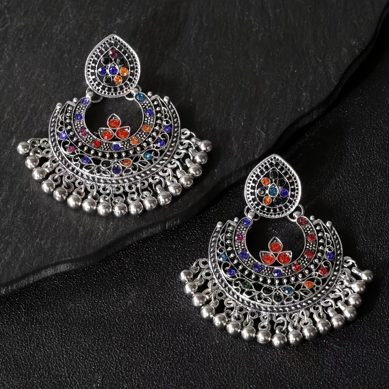 🌈 Bohemian Indian Colorful Tassel Statement Earrings - Ramadan & Vacation Party Jewelry