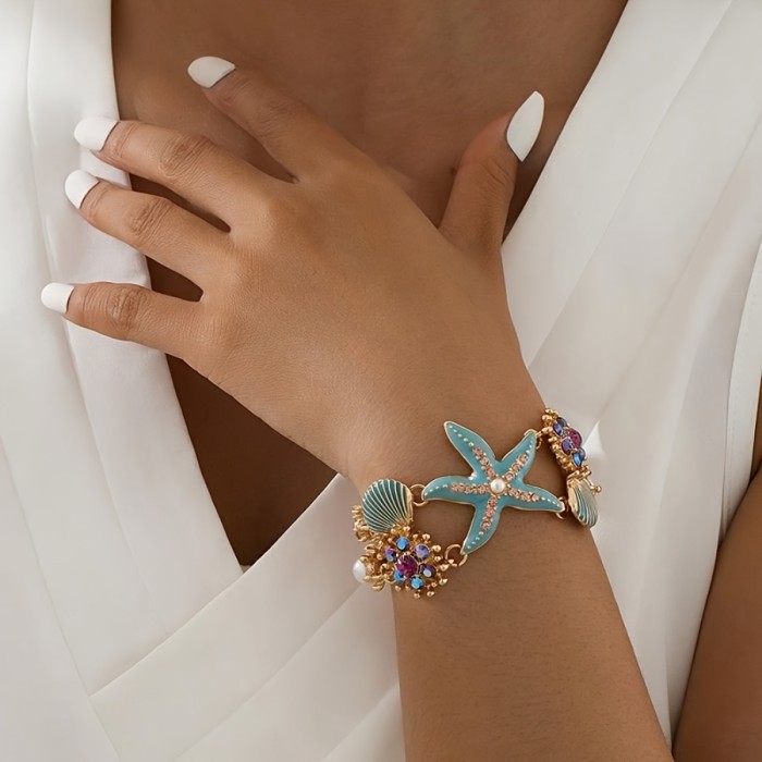 🐚 Starfish Shell Beach Bracelet