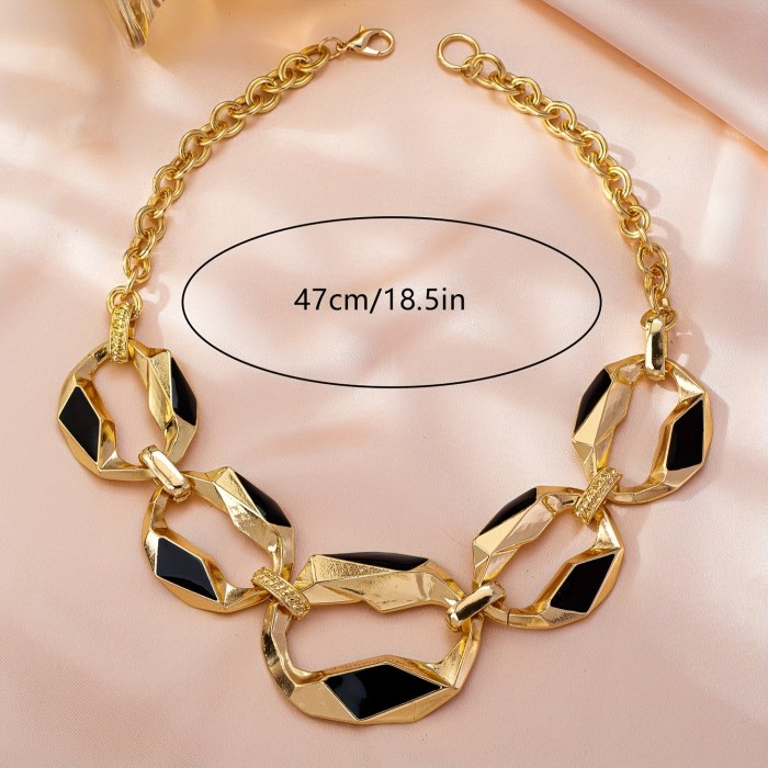 ⚡ Elegant Geometric Statement Necklace